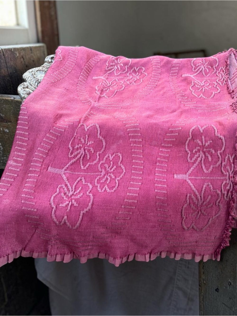 Vintage Himalayan Handwoven Cotton Throw Blanket | 55” x 75”